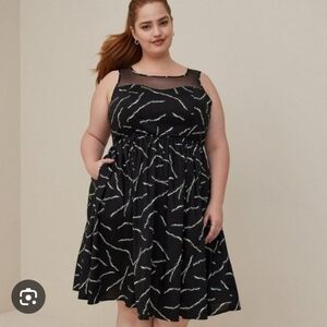 Universal Studio Monster Black Midi Dress